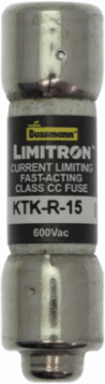 LIMITRON Fast-acting Fuse 15 A, Class CC, 200 kAIC, Ferrule End