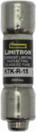 LIMITRON Fast-acting Fuse 15 A, Class CC, 200 kAIC, Ferrule End
