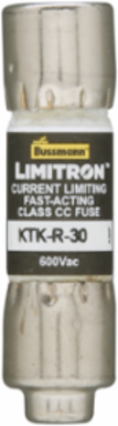 Current-Limiting Fuse 2-1/2A, 600V, Class CC, Melamine Tube