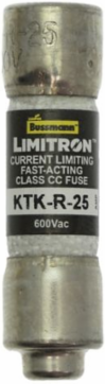 LIMITRON Fast-acting Fuse 25 A, Class CC, 200 kAIC, Ferrule End x Ferrule End, 600 V
