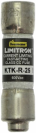 LIMITRON Fast-acting Fuse 25 A, Class CC, 200 kAIC, Ferrule End x Ferrule End, 600 V