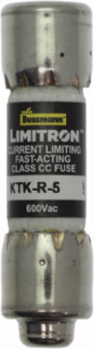 LIMITRON Fast-acting Fuse 5 A Class CC 200 kAIC 600 V Ferrule End