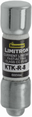 LIMITRON Fast-acting Fuse 8 A 200 kAIC 600 V Ferrule end x ferrule end