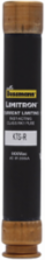 Eaton Bussmann series KTS-R fuse, LIMITRON Fast-acting fuse, 70/30 brass end cap, Panelboards, 10 A, 1, Class RK1, Non-indicating, Ferrule end x ferrule end, 200 kAIC at 600 Vac, Melamine glass tube, Standard, 600 V