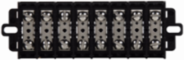 Panel Mount Terminal Block Connector 600V 60A Double Row Two-Pole Black Nickel-Plated