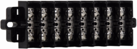 Panel Mount Terminal Block Connector, 600V, 60A, Six-Pole, 2 Inch Width, Nickel-Plated Brass