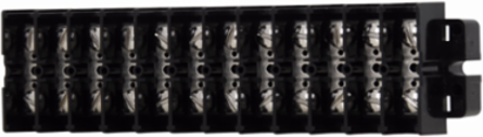 Panel Mount Terminal Block Connector, 600V, 60A, Short Block, 4-Pole, Black