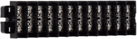 Panel Mount Terminal Block Connector, 600V, 60A, 4-Pole, 1.25 Inch Height, Nickel-Plated Brass