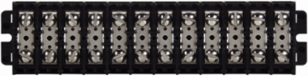 Panel Mount Terminal Block Connector, 600V, 60A, 4-Pole, 1.25 Inch Height, Nickel-Plated Brass