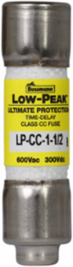 Low Peak Fuse, 1.50A, 600 Vac, 1.5 Inch Height, Time-delay