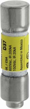 Current-Limiting Time-Delay Fuse, 10 A, Dual, Ferrule End x Ferrule End, 200 kAIC at 600 V