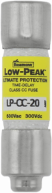 Current-Limiting Time-Delay Fuse, 20 A, Class CC, Rejection Style, 1.5 Inch Length