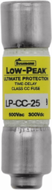 Current-limiting Time-Delay Fuse, 25 A, Ferrule End x Ferrule End, 600 Vac, 300 Vdc