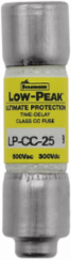 Current-limiting Time-Delay Fuse, 25 A, Ferrule End x Ferrule End, 600 Vac, 300 Vdc