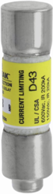Current-Limiting Time-Delay Fuse, 8 A, Dual, Ferrule End x Ferrule End, 20 kAIC at 150 Vdc