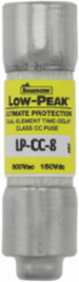 Current-Limiting Time-Delay Fuse, 8 A, Dual, Ferrule End x Ferrule End, 20 kAIC at 150 Vdc