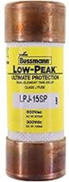 Low-Peak Fuse Class J 15 A Dual Ferrule End 600 Vac 300 Vdc