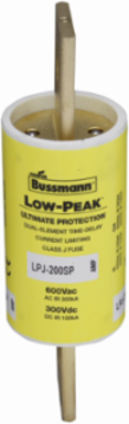 Low-Peak Fuse, 175 A, Class J, Dual, Time Delay, 100 kAIC Vdc, 600 V