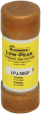 Low Peak Fuse, 2-1/2 Amp, 600 Vac, 0.81 Inch Diameter, Class J