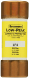 Low Peak Fuse, 2-1/2 Amp, 600 Vac, 0.81 Inch Diameter, Class J