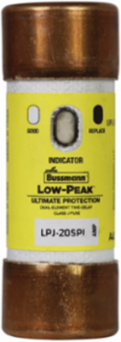 Low-Peak Fuse Class J 20 A Dual Ferrule End Time Delay 600 V 100 kAIC