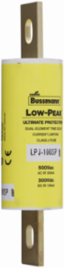 Low-Peak Fuse, 90 A, Dual, Class J, Time Delay, 600 Vac, 300 Vdc