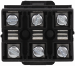 DIN-Rail Feedthrough 600V 90A Three-Pole 1/4 Inch-28 TPI 35 mm Width