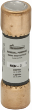 Supplemental One-Time Fuse 3 A Class H Ferrule End x Ferrule End 50 kAIC at 250 Vac