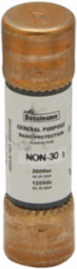 Non-Current Limiting Fuse 30 A Class H 50 kAIC Ferrule End 250 Vac 2 Inch