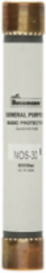 Supplemental One-Time Fuse Class H 1 Amp 50 kAIC at 600 Vac Ferrule End x Ferrule End
