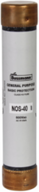 Supplemental One-Time Fuse 40 A Class H Non-Indicating 50 kAIC 600 V Ferrule End