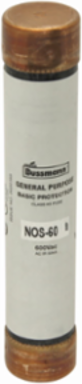 Supplemental One-Time Fuse 50 A, 600 V, Non-Current Limiting, Ferrule End