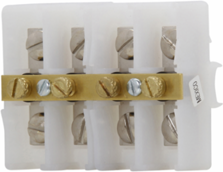 Terminal Block, 0.001 Inch Size, White Color, 0.1 LB Weight