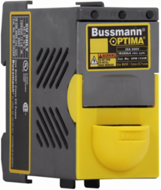 Optima Fuse Holder, 600V, 30A, Three-Pole, Thermoplastic, 1.76 Inch Depth