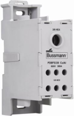 Power Distribution Block, 380A, 600 Vac/Vdc, IP-20 Finger-safe, Panel Mounted