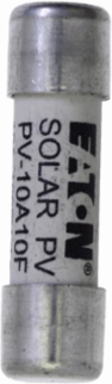 Photovoltaic Fuse, 10A, 1000 Vdc, Cylindrical, Class gPV, Yellow, Ceramic Body