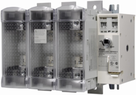 Fused Rotary Disconnect Switch 600A, 600 Vac/Vdc, Front Handle, 11.2 Inch Width