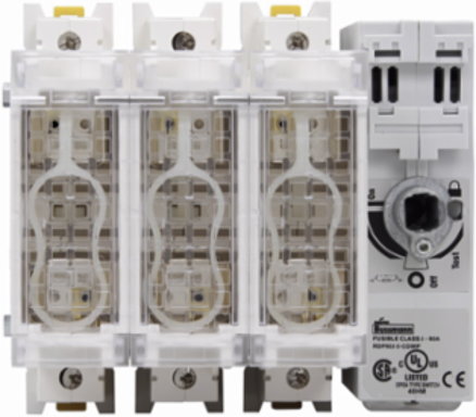 Fused Disconnect Switch, 60A, 600 Vac, 250 Vdc, Compact, Flange