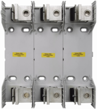 Eaton Bussmann Series RM modular fuse block, 600V, 225-400A, Knife Blade End X Knife Blade End, Three-pole