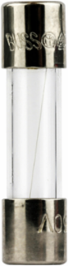 Fast-Acting Glass Fuse 1A, 250 Vac, 80A Interrupt Rating, Electronic Circuit
