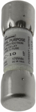 Class G Current-Limiting Time-Delay Fuse, 10 A, 600 Vac, Ferrule End Connection