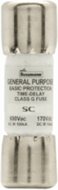 Current-Limiting Fast Acting Fuse, 5 A, Class G, Ferrule End x Ferrule End, 10 kAIC at 170 Vdc