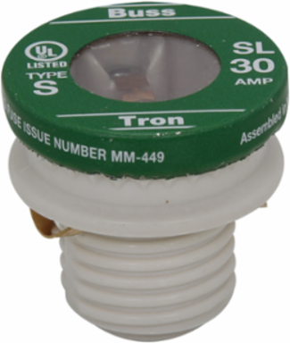Time Delay Plug Fuse 30A 125V 1.25 Inch, 10 kAIC, Threaded Mounting, Pack of 4