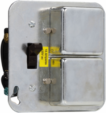 Square Box Cover Unit 125V 15A 2.7 Inch x 4.13 Inch, Receptacle Fuse Holder with Switch Control