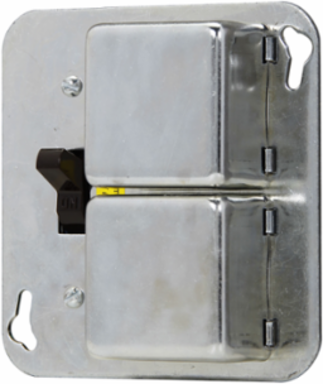 Square Box Cover Unit 125V 15A 2.7 Inch x 4.13 Inch, Receptacle Fuse Holder with Switch Control
