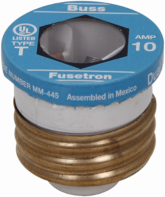 Heavy Duty Time Delay Plug Fuse 9 Amp 125 Volt 10 kAIC Interrupt Rating 12.88 Inch Length