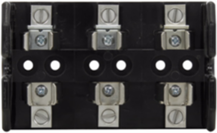 Eaton Bussmann series Class T modular fuse block, 600 Vac, 600 Vdc, 31-60A, Box lug, Three-pole