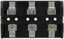Eaton Bussmann series Class T modular fuse block, 600 Vac, 600 Vdc, 31-60A, Box lug, Three-pole
