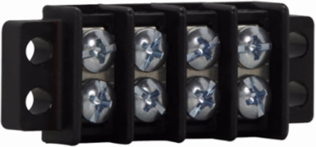 Panel Mount Terminal Block, 9-Pole, 30A, 3600V, 12.5 Inch x 7.7 Inch x 6.5 Inch