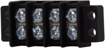 Panel Mount Terminal Block, 9-Pole, 30A, 3600V, 12.5 Inch x 7.7 Inch x 6.5 Inch